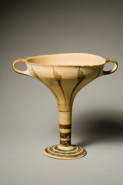 Kelchförmige Kylix (Keramik) von Mycenaean
